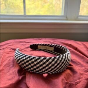 Doen Gingham Headband NWOT